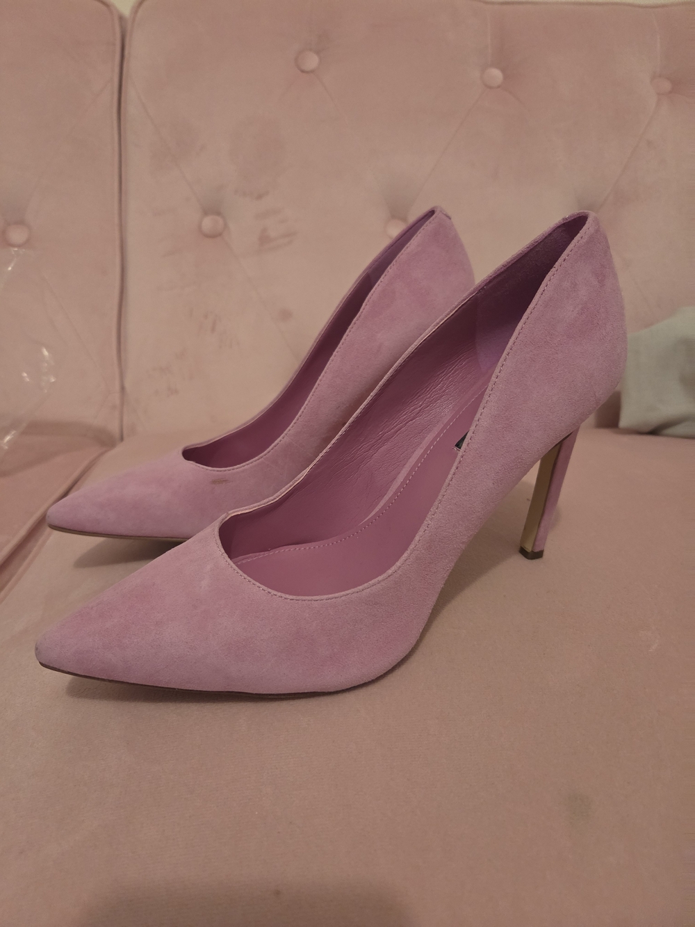 Nine West Women's Pink Suede Pointed-Toe Stiletto Pumps